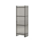 9.84"W Bookshelf Glam Style Closed Back Acrylic Bookcase for Office and Study Room 15.7"L x 9.8"W x 46.5"H Grey Clearhalo 'Bookcases' 'furn' 'furn_bookcases' 'Furniture' 'furniture_bookcases' 'kitchen' 'kitchen_bookcases' 'Living Room Furniture' 'Office Furniture' 4804406