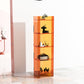 9.84"W Bookshelf Acrylic Glam Style Closed Back Bookcase for Office and Study Room 15.7"L x 9.8"W x 59.8"H Orange Clearhalo 'Bookcases' 'furn' 'furn_bookcases' 'Furniture' 'furniture_bookcases' 'kitchen' 'kitchen_bookcases' 'Living Room Furniture' 'Office Furniture' 4804426