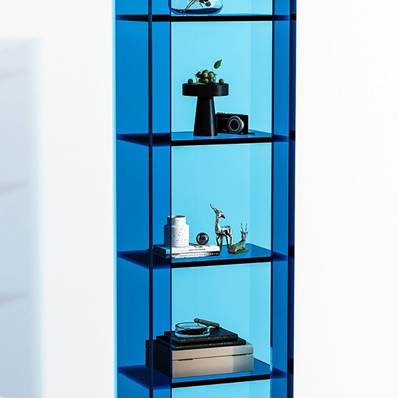 9.84"W Bookshelf Acrylic Glam Style Closed Back Bookcase for Office and Study Room Clearhalo 'Bookcases' 'furn' 'furn_bookcases' 'Furniture' 'furniture_bookcases' 'kitchen' 'kitchen_bookcases' 'Living Room Furniture' 'Office Furniture' 4804427