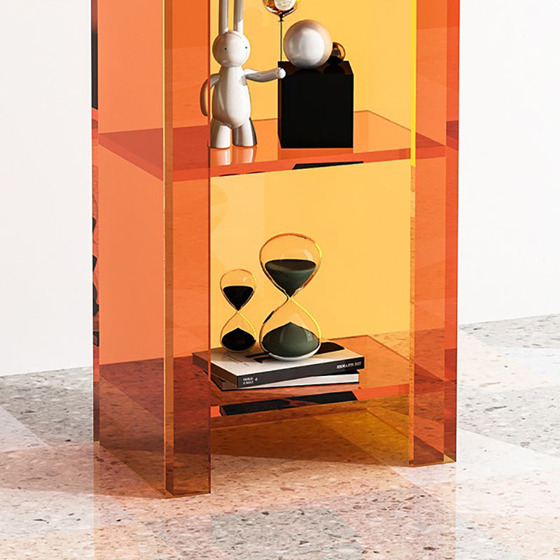 9.84"W Bookshelf Acrylic Glam Style Closed Back Bookcase for Office and Study Room Clearhalo 'Bookcases' 'furn' 'furn_bookcases' 'Furniture' 'furniture_bookcases' 'kitchen' 'kitchen_bookcases' 'Living Room Furniture' 'Office Furniture' 4804429