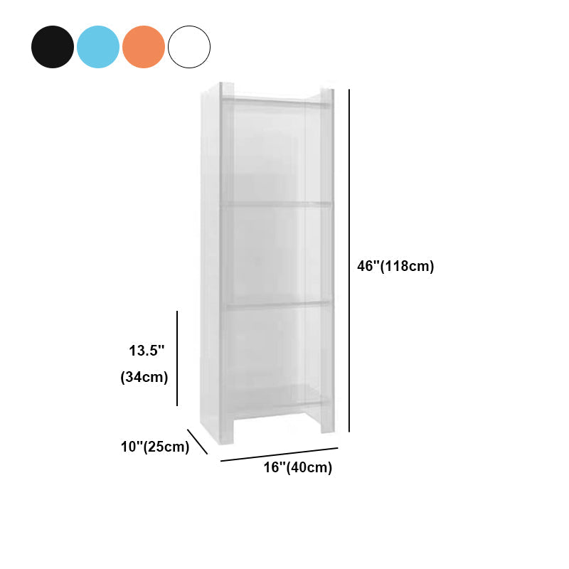 9.84"W Bookshelf Acrylic Glam Style Closed Back Bookcase for Office and Study Room Clearhalo 'Bookcases' 'furn' 'furn_bookcases' 'Furniture' 'furniture_bookcases' 'kitchen' 'kitchen_bookcases' 'Living Room Furniture' 'Office Furniture' 4804430