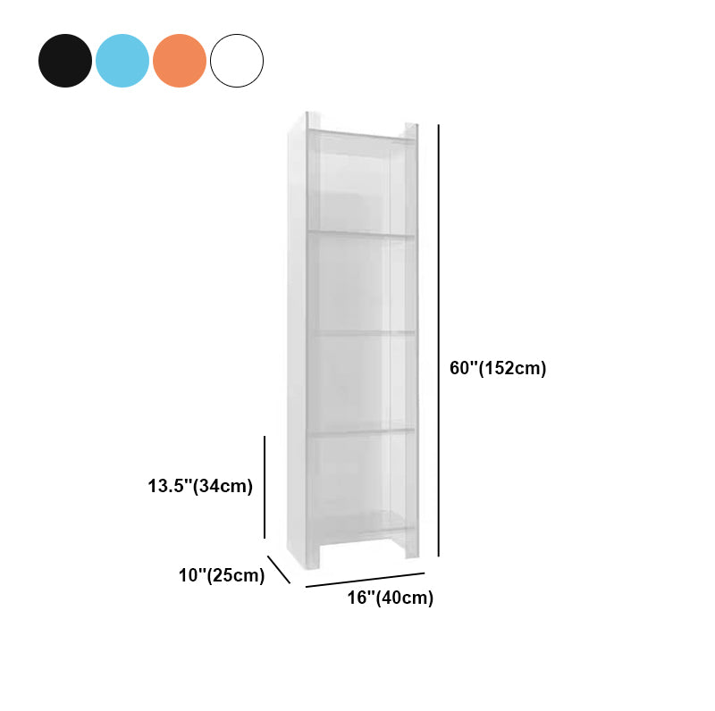 9.84"W Bookshelf Acrylic Glam Style Closed Back Bookcase for Office and Study Room Clearhalo 'Bookcases' 'furn' 'furn_bookcases' 'Furniture' 'furniture_bookcases' 'kitchen' 'kitchen_bookcases' 'Living Room Furniture' 'Office Furniture' 4804431