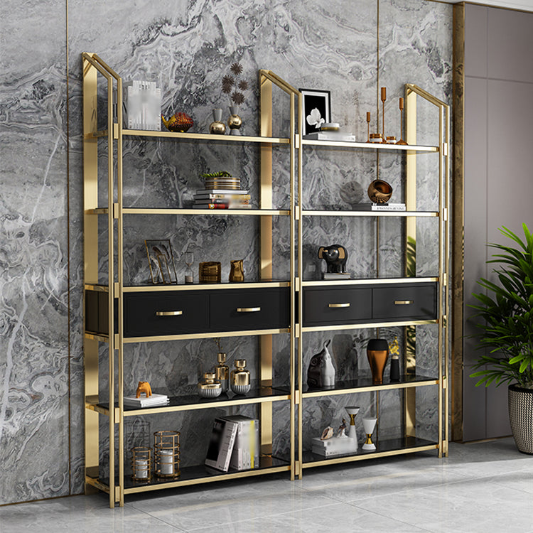 11.81"W Bookcase Open Back Glam Style Bookshelf for Study Room Home Office Clearhalo 'Bookcases' 'furn' 'furn_bookcases' 'Furniture' 'furniture_bookcases' 'kitchen' 'kitchen_bookcases' 'Living Room Furniture' 'Office Furniture' 4804448