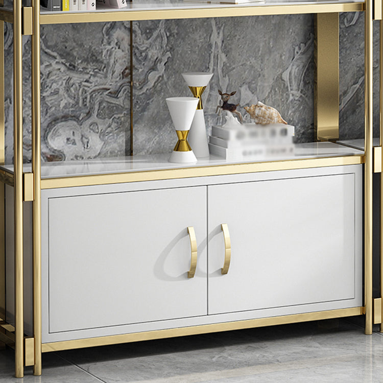 11.81"W Bookcase Open Back Glam Style Bookshelf for Study Room Home Office Clearhalo 'Bookcases' 'furn' 'furn_bookcases' 'Furniture' 'furniture_bookcases' 'kitchen' 'kitchen_bookcases' 'Living Room Furniture' 'Office Furniture' 4804458