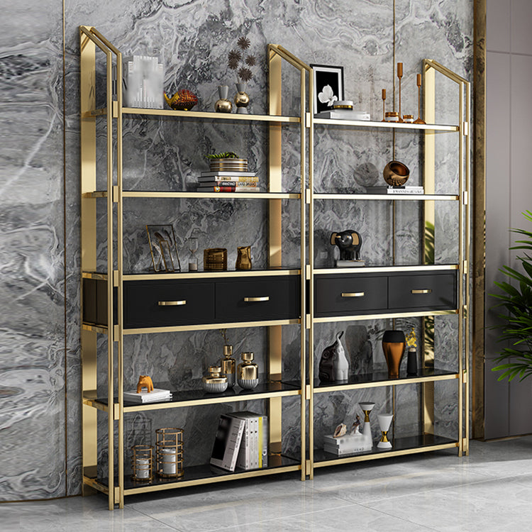 11.81"W Bookcase Open Back Glam Style Bookshelf for Study Room Home Office Clearhalo 'Bookcases' 'furn' 'furn_bookcases' 'Furniture' 'furniture_bookcases' 'kitchen' 'kitchen_bookcases' 'Living Room Furniture' 'Office Furniture' 4804468