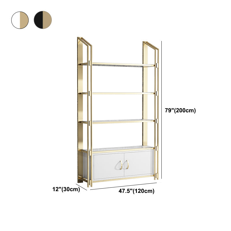 11.81"W Bookcase Open Back Glam Style Bookshelf for Study Room Home Office Clearhalo 'Bookcases' 'furn' 'furn_bookcases' 'Furniture' 'furniture_bookcases' 'kitchen' 'kitchen_bookcases' 'Living Room Furniture' 'Office Furniture' 4804473