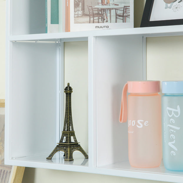 Iron Wall Mounted Bookshelf Scandinavian Horizontal Bookshelf,31.5"L x 7.9"W x 21.7"H Clearhalo 'Bookcases' 'furn' 'furn_bookcases' 'Furniture' 'furniture_bookcases' 'kitchen' 'kitchen_bookcases' 'Living Room Furniture' 'Office Furniture' 4804481