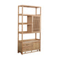 Natural Bookshelf Solid Wood Scandinavian Style Bookcase for Home Office 38.6"L x 13.8"W x 78"H Cabinets Clearhalo 'Bookcases' 'furn' 'furn_bookcases' 'Furniture' 'furniture_bookcases' 'kitchen' 'kitchen_bookcases' 'Living Room Furniture' 'Office Furniture' 4804490