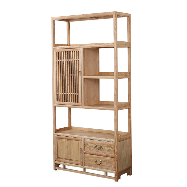 Natural Bookshelf Solid Wood Scandinavian Style Bookcase for Home Office 38.6"L x 13.8"W x 78"H Shelves Clearhalo 'Bookcases' 'furn' 'furn_bookcases' 'Furniture' 'furniture_bookcases' 'kitchen' 'kitchen_bookcases' 'Living Room Furniture' 'Office Furniture' 4804497