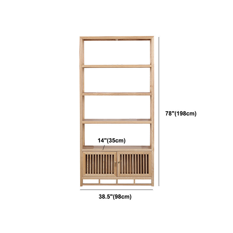 Natural Bookshelf Solid Wood Scandinavian Style Bookcase for Home Office Clearhalo 'Bookcases' 'furn' 'furn_bookcases' 'Furniture' 'furniture_bookcases' 'kitchen' 'kitchen_bookcases' 'Living Room Furniture' 'Office Furniture' 4804508