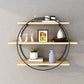 Industrial Wall Mounted Bookshelf Black Iron Frame Pine Shelf Bookshelf for Living Room Clearhalo 'Bookcases' 'furn' 'furn_bookcases' 'Furniture' 'furniture_bookcases' 'kitchen' 'kitchen_bookcases' 'Living Room Furniture' 'Office Furniture' 4804509