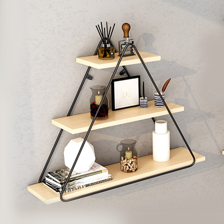 Industrial Wall Mounted Bookshelf Black Iron Frame Pine Shelf Bookshelf for Living Room Clearhalo 'Bookcases' 'furn' 'furn_bookcases' 'Furniture' 'furniture_bookcases' 'kitchen' 'kitchen_bookcases' 'Living Room Furniture' 'Office Furniture' 4804510