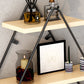 Industrial Wall Mounted Bookshelf Black Iron Frame Pine Shelf Bookshelf for Living Room Clearhalo 'Bookcases' 'furn' 'furn_bookcases' 'Furniture' 'furniture_bookcases' 'kitchen' 'kitchen_bookcases' 'Living Room Furniture' 'Office Furniture' 4804519