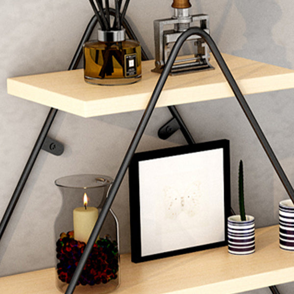 Industrial Wall Mounted Bookshelf Black Iron Frame Pine Shelf Bookshelf for Living Room Clearhalo 'Bookcases' 'furn' 'furn_bookcases' 'Furniture' 'furniture_bookcases' 'kitchen' 'kitchen_bookcases' 'Living Room Furniture' 'Office Furniture' 4804519
