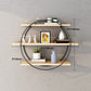 Industrial Wall Mounted Bookshelf Black Iron Frame Pine Shelf Bookshelf for Living Room Clearhalo 'Bookcases' 'furn' 'furn_bookcases' 'Furniture' 'furniture_bookcases' 'kitchen' 'kitchen_bookcases' 'Living Room Furniture' 'Office Furniture' 4804525