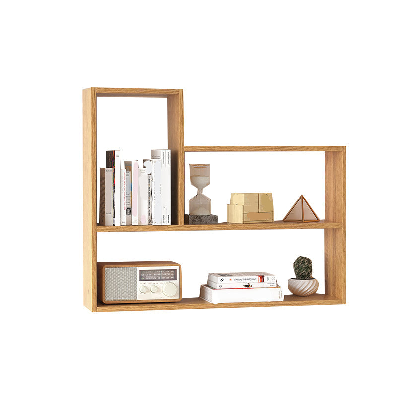 Scandinavian Solid Wood Wall Unit Bookshelf Closed Back Bookshelf for Bedroom 23.6"L x 7.9"W x 25.6"H Natural Clearhalo 'Bookcases' 'furn' 'furn_bookcases' 'Furniture' 'furniture_bookcases' 'kitchen' 'kitchen_bookcases' 'Living Room Furniture' 'Office Furniture' 4804529