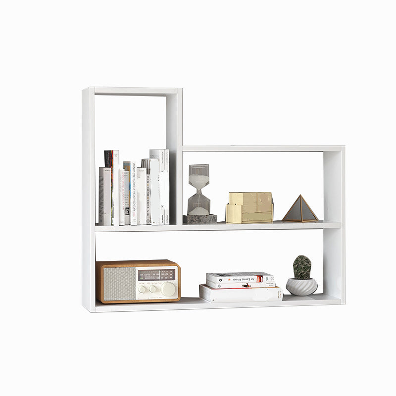 Scandinavian Solid Wood Wall Unit Bookshelf Closed Back Bookshelf for Bedroom 23.6"L x 7.9"W x 25.6"H White Clearhalo 'Bookcases' 'furn' 'furn_bookcases' 'Furniture' 'furniture_bookcases' 'kitchen' 'kitchen_bookcases' 'Living Room Furniture' 'Office Furniture' 4804534