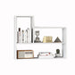 Scandinavian Solid Wood Wall Unit Bookshelf Closed Back Bookshelf for Bedroom 31.5"L x 7.9"W x 25.6"H White Clearhalo 'Bookcases' 'furn' 'furn_bookcases' 'Furniture' 'furniture_bookcases' 'kitchen' 'kitchen_bookcases' 'Living Room Furniture' 'Office Furniture' 4804536