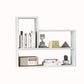 Scandinavian Solid Wood Wall Unit Bookshelf Closed Back Bookshelf for Bedroom 39.4"L x 7.9"W x 25.6"H White Clearhalo 'Bookcases' 'furn' 'furn_bookcases' 'Furniture' 'furniture_bookcases' 'kitchen' 'kitchen_bookcases' 'Living Room Furniture' 'Office Furniture' 4804538