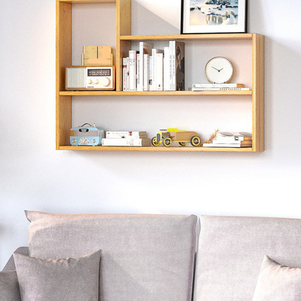Scandinavian Solid Wood Wall Unit Bookshelf Closed Back Bookshelf for Bedroom Clearhalo 'Bookcases' 'furn' 'furn_bookcases' 'Furniture' 'furniture_bookcases' 'kitchen' 'kitchen_bookcases' 'Living Room Furniture' 'Office Furniture' 4804539