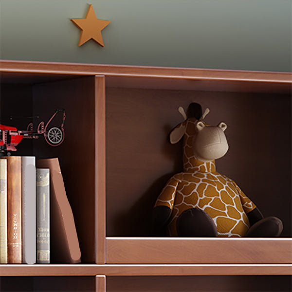 Scandinavian Style Bookshelf Solid Wood Closed Back Bookcase for Home Office Clearhalo 'Bookcases' 'furn' 'furn_bookcases' 'Furniture' 'furniture_bookcases' 'kitchen' 'kitchen_bookcases' 'Living Room Furniture' 'Office Furniture' 4804548