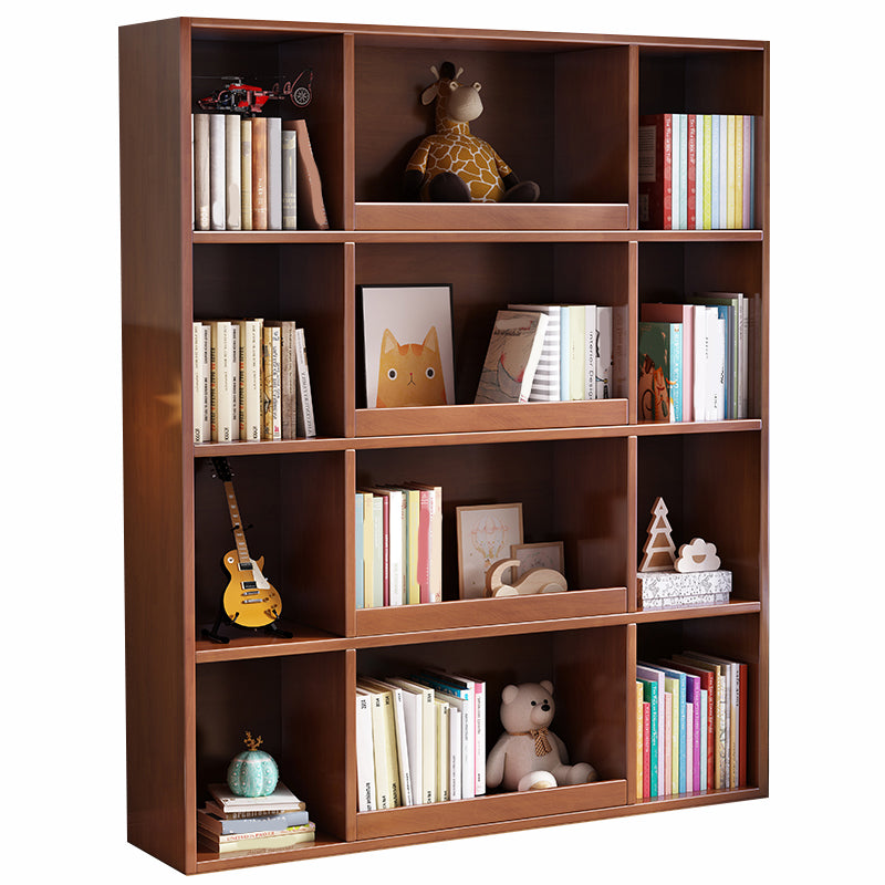 Scandinavian Style Bookshelf Solid Wood Closed Back Bookcase for Home Office Clearhalo 'Bookcases' 'furn' 'furn_bookcases' 'Furniture' 'furniture_bookcases' 'kitchen' 'kitchen_bookcases' 'Living Room Furniture' 'Office Furniture' 4804550