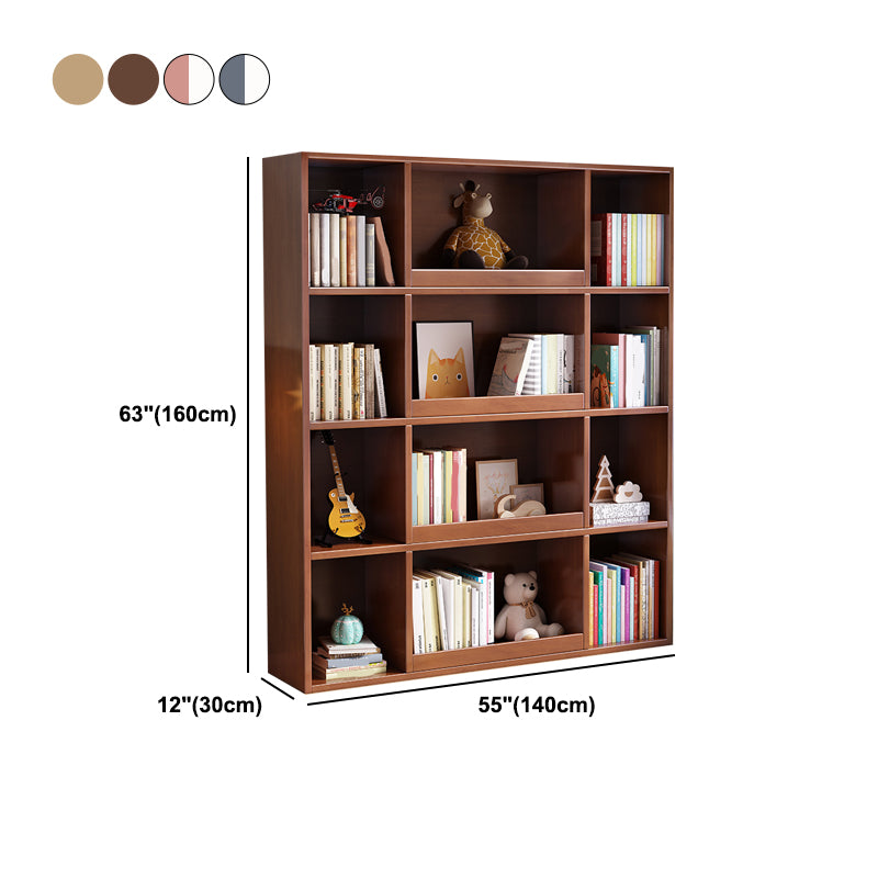 Scandinavian Style Bookshelf Solid Wood Closed Back Bookcase for Home Office Clearhalo 'Bookcases' 'furn' 'furn_bookcases' 'Furniture' 'furniture_bookcases' 'kitchen' 'kitchen_bookcases' 'Living Room Furniture' 'Office Furniture' 4804552