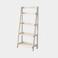 4-shelf Rubber Wood Ladder Bookshelf Modern Vertical Bookshelf for Home 23.6"L x 14.2"W x 55.1"H White Clearhalo 'Bookcases' 'furn' 'furn_bookcases' 'Furniture' 'furniture_bookcases' 'kitchen' 'kitchen_bookcases' 'Living Room Furniture' 'Office Furniture' 4804576