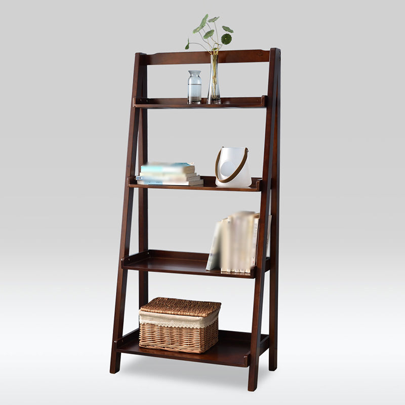 4-shelf Rubber Wood Ladder Bookshelf Modern Vertical Bookshelf for Home Clearhalo 'Bookcases' 'furn' 'furn_bookcases' 'Furniture' 'furniture_bookcases' 'kitchen' 'kitchen_bookcases' 'Living Room Furniture' 'Office Furniture' 4804577