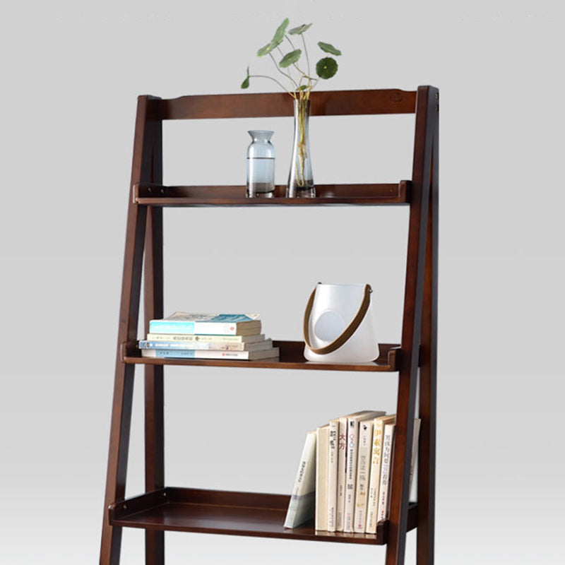 4-shelf Rubber Wood Ladder Bookshelf Modern Vertical Bookshelf for Home Clearhalo 'Bookcases' 'furn' 'furn_bookcases' 'Furniture' 'furniture_bookcases' 'kitchen' 'kitchen_bookcases' 'Living Room Furniture' 'Office Furniture' 4804578