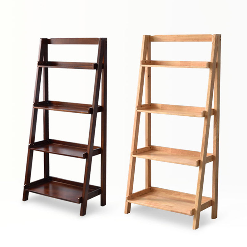4-shelf Rubber Wood Ladder Bookshelf Modern Vertical Bookshelf for Home Clearhalo 'Bookcases' 'furn' 'furn_bookcases' 'Furniture' 'furniture_bookcases' 'kitchen' 'kitchen_bookcases' 'Living Room Furniture' 'Office Furniture' 4804581