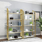 Glam Style Bookshelf Open Back Gold Bookcase for Home Office and Study Room Clearhalo 'Bookcases' 'furn' 'furn_bookcases' 'Furniture' 'furniture_bookcases' 'kitchen' 'kitchen_bookcases' 'Living Room Furniture' 'Office Furniture' 4804595