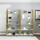 Glam Style Bookshelf Open Back Gold Bookcase for Home Office and Study Room Clearhalo 'Bookcases' 'furn' 'furn_bookcases' 'Furniture' 'furniture_bookcases' 'kitchen' 'kitchen_bookcases' 'Living Room Furniture' 'Office Furniture' 4804596