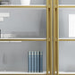 Glam Style Bookshelf Open Back Gold Bookcase for Home Office and Study Room Clearhalo 'Bookcases' 'furn' 'furn_bookcases' 'Furniture' 'furniture_bookcases' 'kitchen' 'kitchen_bookcases' 'Living Room Furniture' 'Office Furniture' 4804601