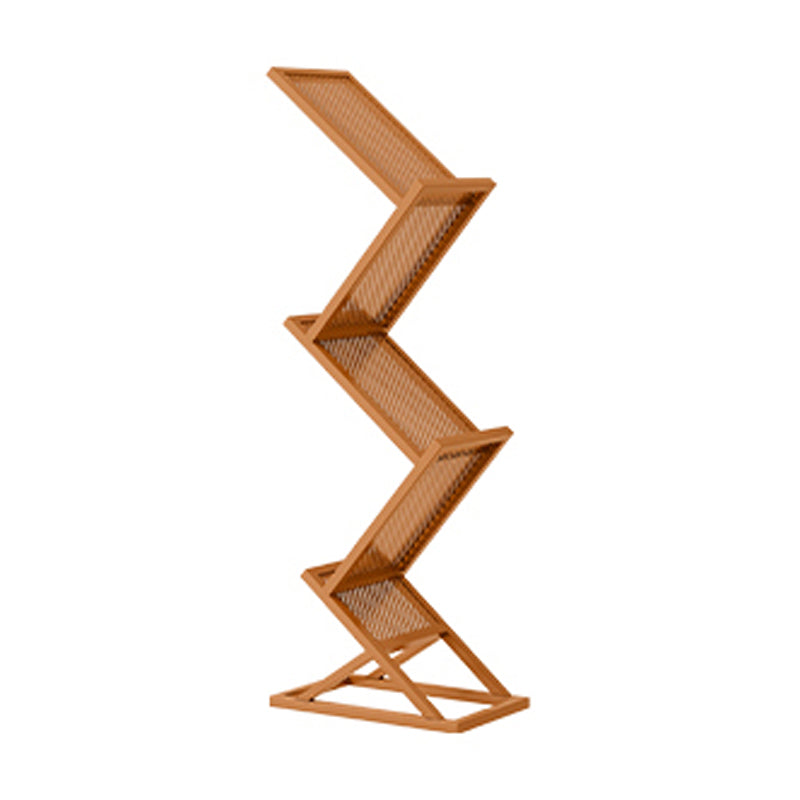 Modern Metal Etagere Bookshelf Iron Vertical Bookshelf,15.7"L x 9.8"W x 45.7"H Orange Clearhalo 'Bookcases' 'furn' 'furn_bookcases' 'Furniture' 'furniture_bookcases' 'kitchen' 'kitchen_bookcases' 'Living Room Furniture' 'Office Furniture' 4804616