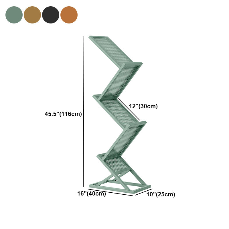 Modern Metal Etagere Bookshelf Iron Vertical Bookshelf,15.7"L x 9.8"W x 45.7"H Clearhalo 'Bookcases' 'furn' 'furn_bookcases' 'Furniture' 'furniture_bookcases' 'kitchen' 'kitchen_bookcases' 'Living Room Furniture' 'Office Furniture' 4804618