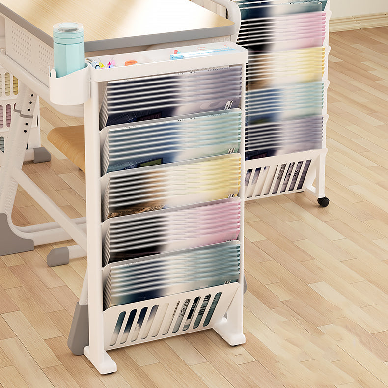 Plastic Closed Back Geometric Bookshelf Contemporary Bookshelf for Classroom Clearhalo 'Bookcases' 'furn' 'furn_bookcases' 'Furniture' 'furniture_bookcases' 'kitchen' 'kitchen_bookcases' 'Living Room Furniture' 'Office Furniture' 4804621