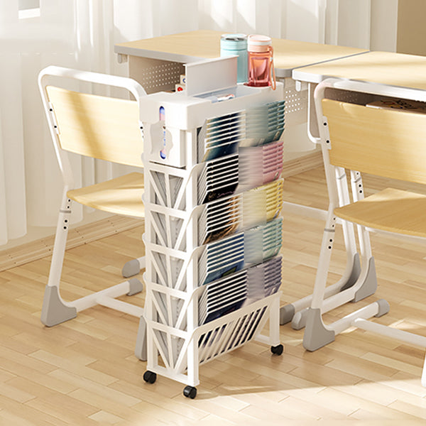 Plastic Closed Back Geometric Bookshelf Contemporary Bookshelf for Classroom Clearhalo 'Bookcases' 'furn' 'furn_bookcases' 'Furniture' 'furniture_bookcases' 'kitchen' 'kitchen_bookcases' 'Living Room Furniture' 'Office Furniture' 4804629