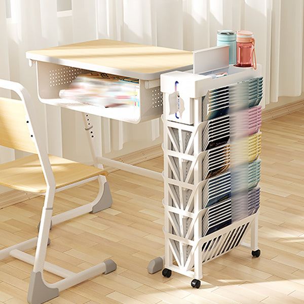 Plastic Closed Back Geometric Bookshelf Contemporary Bookshelf for Classroom Clearhalo 'Bookcases' 'furn' 'furn_bookcases' 'Furniture' 'furniture_bookcases' 'kitchen' 'kitchen_bookcases' 'Living Room Furniture' 'Office Furniture' 4804630