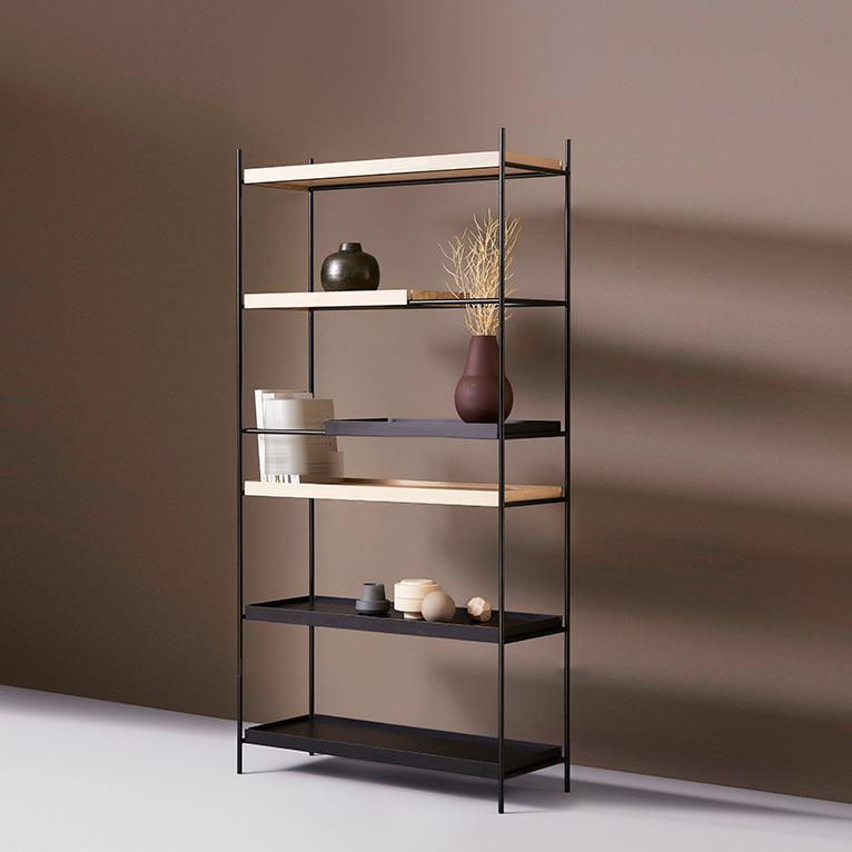 Contemporary Style Bookshelf Black Open Back Bookcase for Home Office Study Room Clearhalo 'Bookcases' 'furn' 'furn_bookcases' 'Furniture' 'furniture_bookcases' 'kitchen' 'kitchen_bookcases' 'Living Room Furniture' 'Office Furniture' 4804637