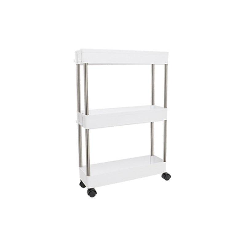 Plastic Bookshelf White Open Shelf Bookcase for Home Study Room Office 15.7"L x 8.7"W x 24.4"H Clearhalo 'Bookcases' 'furn' 'furn_bookcases' 'Furniture' 'furniture_bookcases' 'kitchen' 'kitchen_bookcases' 'Living Room Furniture' 'Office Furniture' 4804655