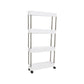 Plastic Bookshelf White Open Shelf Bookcase for Home Study Room Office 15.7"L x 8.7"W x 34.6"H Clearhalo 'Bookcases' 'furn' 'furn_bookcases' 'Furniture' 'furniture_bookcases' 'kitchen' 'kitchen_bookcases' 'Living Room Furniture' 'Office Furniture' 4804656