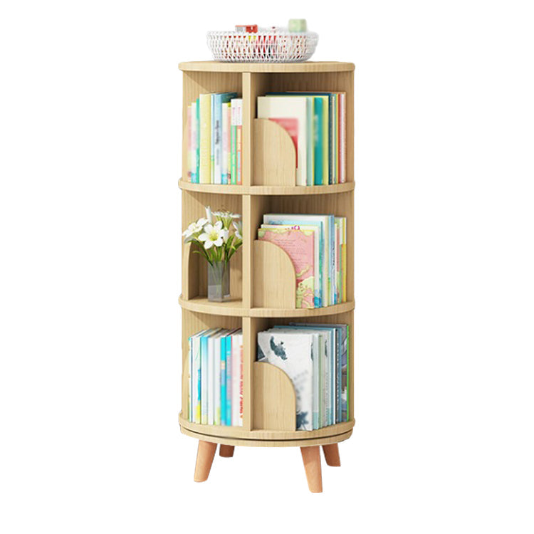 Solid Wood Bookshelf Contemporary Style Natural Bookcase for Home Office 18.1"L x 18.1"W x 40.6"H Clearhalo 'Bookcases' 'furn' 'furn_bookcases' 'Furniture' 'furniture_bookcases' 'kitchen' 'kitchen_bookcases' 'Living Room Furniture' 'Office Furniture' 4804673