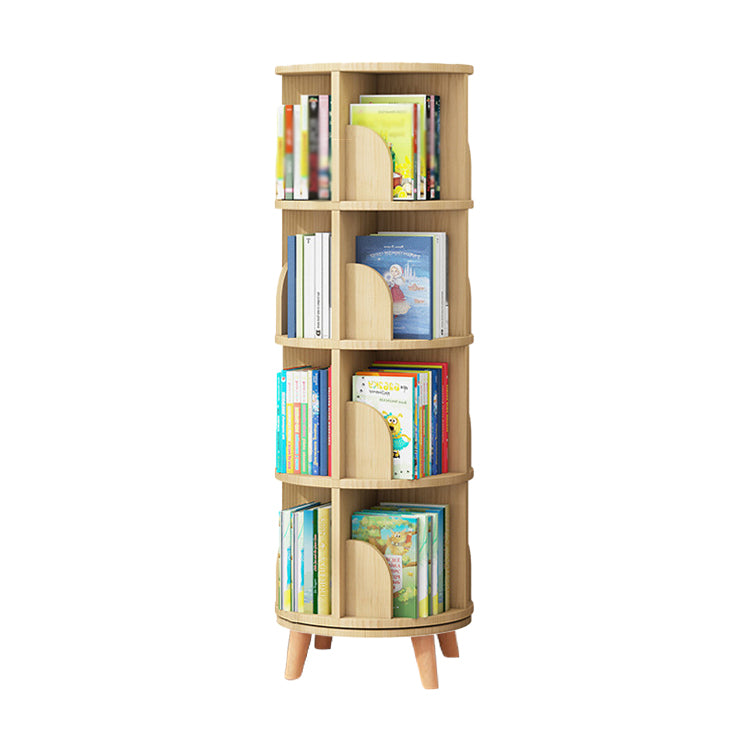 Solid Wood Bookshelf Contemporary Style Natural Bookcase for Home Office 18.1"L x 18.1"W x 52.8"H Clearhalo 'Bookcases' 'furn' 'furn_bookcases' 'Furniture' 'furniture_bookcases' 'kitchen' 'kitchen_bookcases' 'Living Room Furniture' 'Office Furniture' 4804675