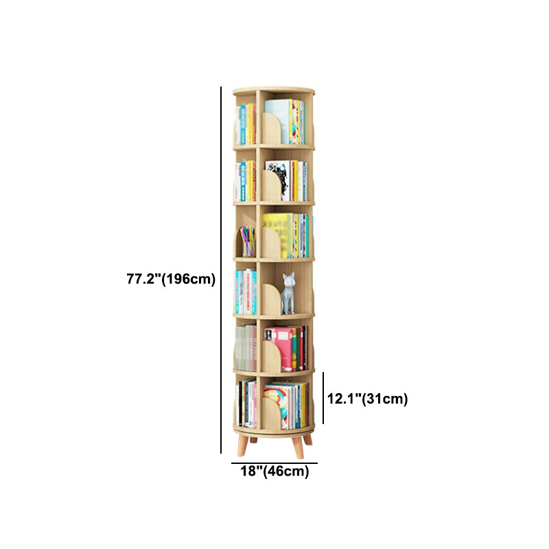Solid Wood Bookshelf Contemporary Style Natural Bookcase for Home Office Clearhalo 'Bookcases' 'furn' 'furn_bookcases' 'Furniture' 'furniture_bookcases' 'kitchen' 'kitchen_bookcases' 'Living Room Furniture' 'Office Furniture' 4804687