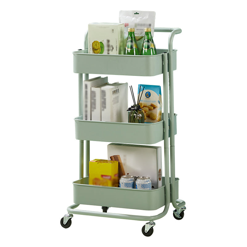 Steel Contemporary Vertical Bookshelf with Caster Wheels Bookshelf,17.7"L x 15"W x 32.3"H Green Clearhalo 'Bookcases' 'furn' 'furn_bookcases' 'Furniture' 'furniture_bookcases' 'kitchen' 'kitchen_bookcases' 'Living Room Furniture' 'Office Furniture' 4804695