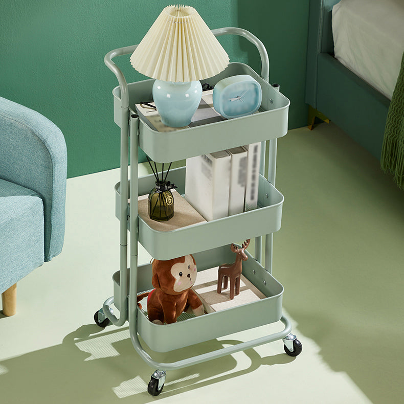 Steel Contemporary Vertical Bookshelf with Caster Wheels Bookshelf,17.7"L x 15"W x 32.3"H Clearhalo 'Bookcases' 'furn' 'furn_bookcases' 'Furniture' 'furniture_bookcases' 'kitchen' 'kitchen_bookcases' 'Living Room Furniture' 'Office Furniture' 4804700