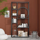 Industrial Open Etagere Bookshelf Iron Frame Manufactured Wood Shelf Bookshelf Clearhalo 'Bookcases' 'furn' 'furn_bookcases' 'Furniture' 'furniture_bookcases' 'kitchen' 'kitchen_bookcases' 'Living Room Furniture' 'Office Furniture' 4804727