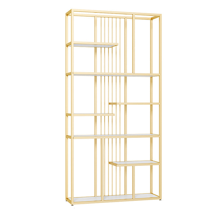 Industrial Open Etagere Bookshelf Iron Frame Manufactured Wood Shelf Bookshelf Clearhalo 'Bookcases' 'furn' 'furn_bookcases' 'Furniture' 'furniture_bookcases' 'kitchen' 'kitchen_bookcases' 'Living Room Furniture' 'Office Furniture' 4804735