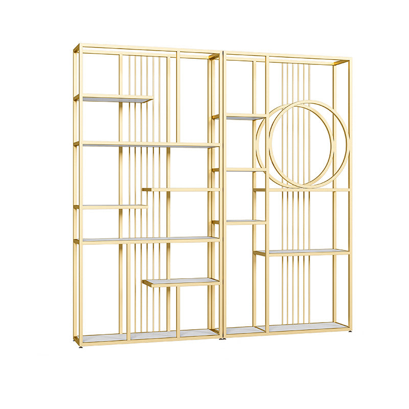 Industrial Open Etagere Bookshelf Iron Frame Manufactured Wood Shelf Bookshelf Clearhalo 'Bookcases' 'furn' 'furn_bookcases' 'Furniture' 'furniture_bookcases' 'kitchen' 'kitchen_bookcases' 'Living Room Furniture' 'Office Furniture' 4804738